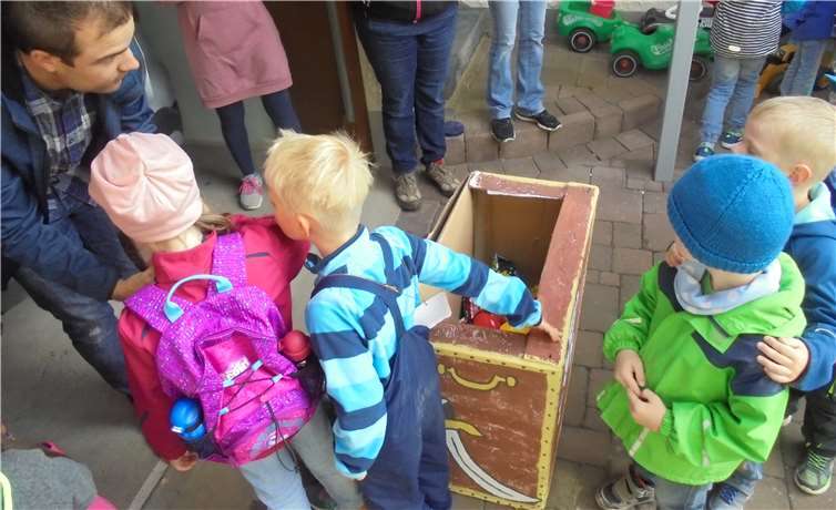 Die Kinder der Marien-KiTa begaben sich auf Schatzsuche. privat