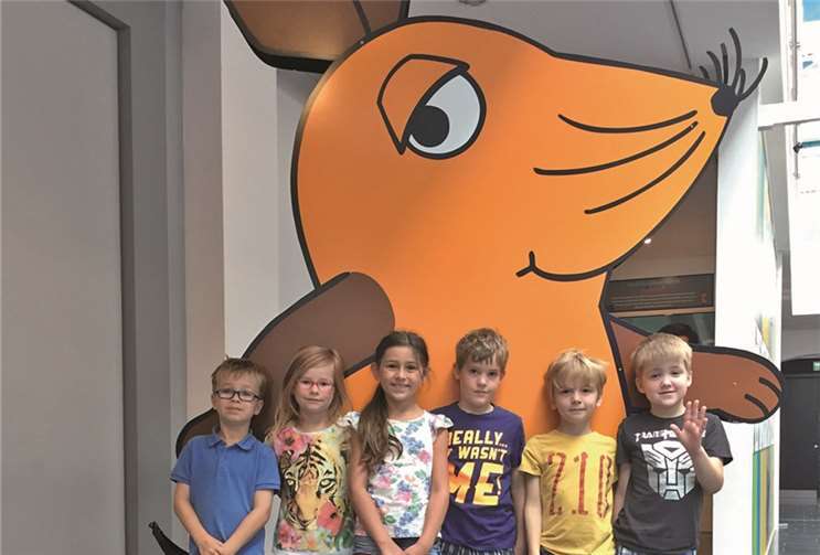 Die Kinder der Maulwurfgruppe waren mit Feuereifer dabei.  Privat