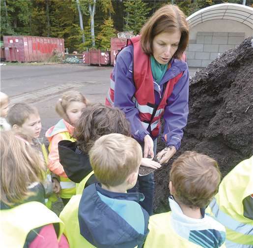 Die Kinder des Kindergartens Calvarienberg lernten in der Umweltlernschule alles über Stoffkreisläufe, Wertstoffe und Recycling.privat