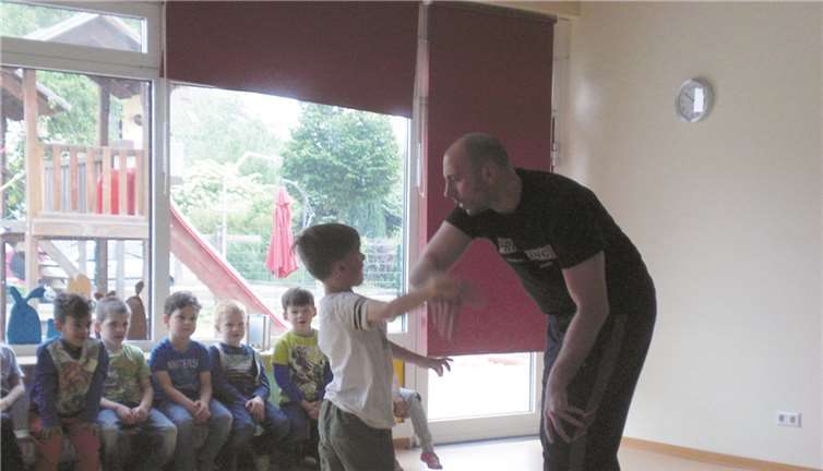 Die Kinder des Kindergartens lernten im Selbstbehauptungskurs, deutlich „Nein“ zu sagen. Privat