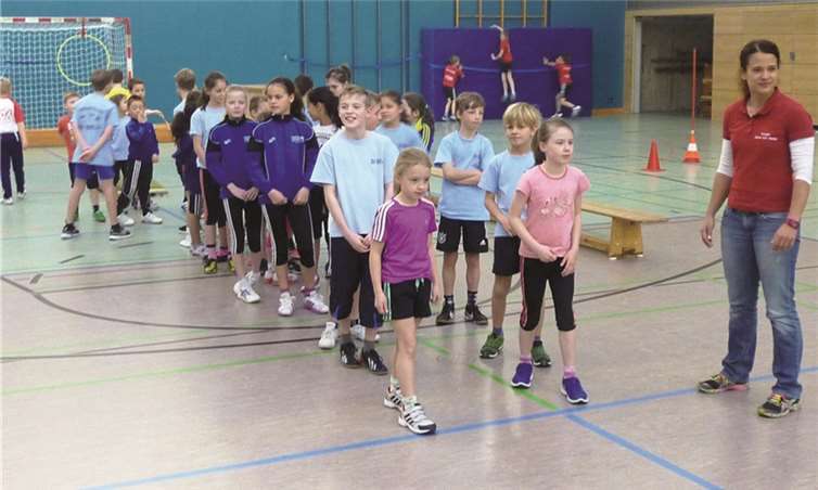 Die Kinder des SV Bell vor den Wettkämpfen.