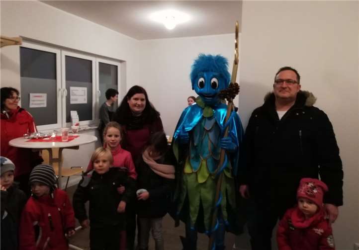 Die Kinder freuten sich über den Besuch von Ahrvin. privat
