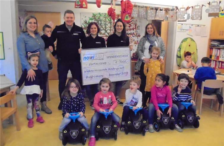 Die Kinder freuten sich vor allem über die Bobby-Cars, die sofort ausprobiert wurden. Foto: privat