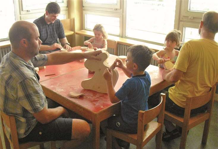 Die Kinder gestalteten Tigerenten.