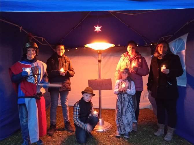 Die Kinder haben sich tolle Kostüme rausgesucht und passend zu der Szene gespielt und gesprochen.Foto: privat