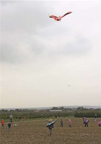 Die Kinder hatten viel Spaß, auch wenn sich nicht alle Drachen in den Himmel erhoben.privat