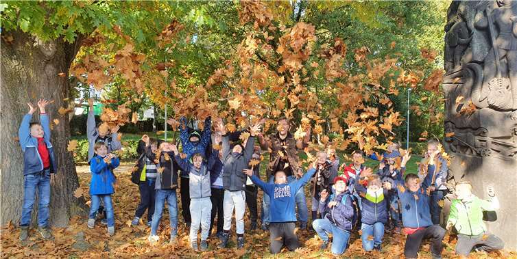 Die Kinder hatten viel Spaß bei den herbstlichen Aktivitäten im Freien. Fotos: privat