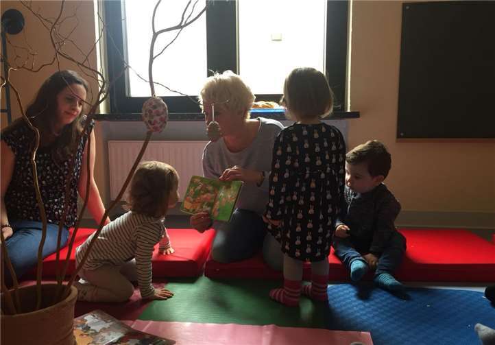 Die Kinder hörten Geschichten rund um das letzte Abendmahl.privat