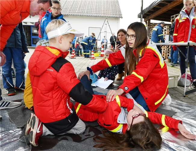 Die Kinder konnten an Erste Hilfe- Übungen teilhaben.