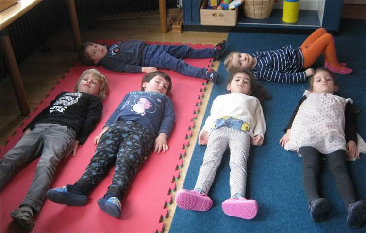 Die Kinder ließen sich gut auf die verschiedenen Entspannungstechniken ein.  privat