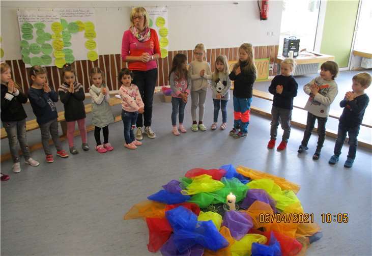 Die Kinder sangen gemeinsam. Foto: privat