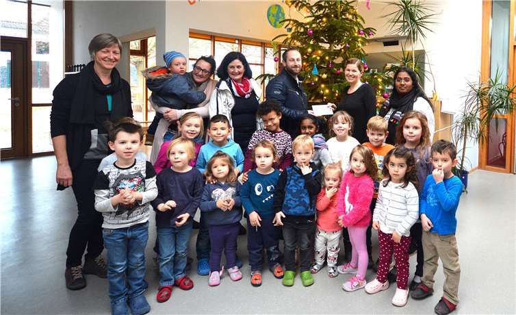 Die Kinder und Erzieherinnen der Kita Sterntaler sind sehr dankbar für die Spende. Privat