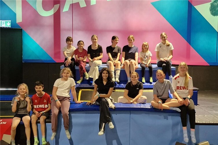 Die Kinder- und Jugendgruppe der Stadt-Garde im RobinsonJump.