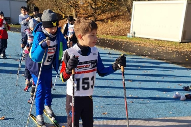 Die Kinderfühlten sich wie auf einer Olympiade.Fotos: Stefan Puderbach