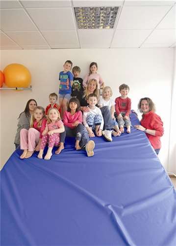 Die Kindergartenkinder erlebten eine spannende Zeit in der Bewegungslandschaft. privat