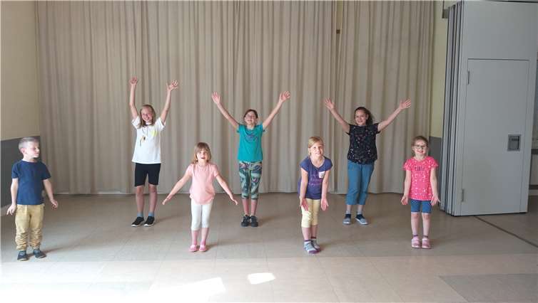 Die Kindergruppe beim Training. Foto: privat