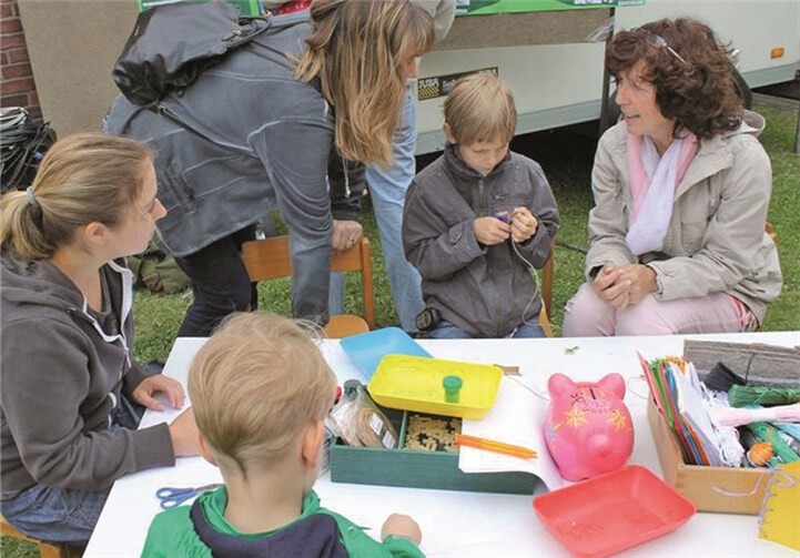 Die Kindertagesstätte Sankt Kunibert bastelte mit Filz und Holz.
