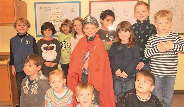 Die Kita-Kinder aus Eich setzten sich an St. Martin für Bedürftige ein.privat