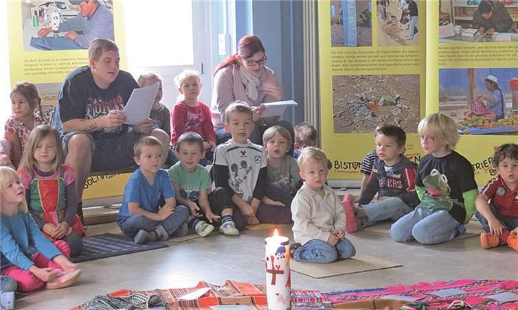 Die Kita-Kinder trafen sich zum gemeinsamen Morgenkreis mit spanischen Liedern. privat