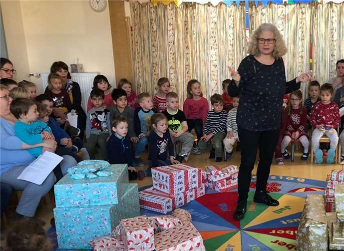 Die Kita-Leitung Frau Doll lobte die gute Zusammenarbeit zwischen Team, Elternausschuss und Förderverein und freut sich auf ein spannendes Jahr 2020 im „Zauberwald“.Foto: privat