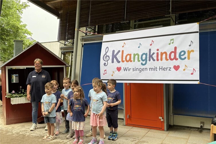 Die „Klangkinder“ der Kita Sausewind in Aktion. 