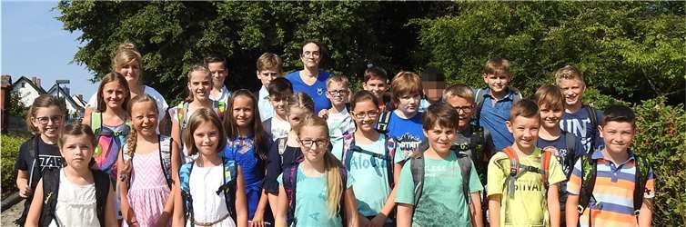 Die Klasse 5b des Gymnasiums im Kannenbäckerland.