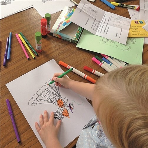 Die Kleinen durften Bilder ausmalen. privat