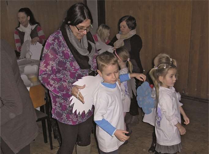 Die Kleinen verkleideten sich als Engel. privat
