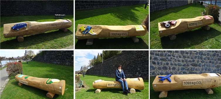 Die „Klimabänke“ stehen jetzt am Unkeler Rheinufer. Foto: Naturpark Rhein-Westerwald e. V.