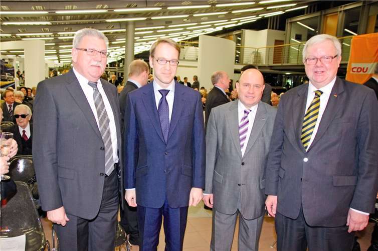 Die Koblenzer CDU hatte zum Neujahrsempfang geladen: (v.l.) Werner Langen, Jens Weidmann, Leo Biewer und Michael Fuchs.wpa
