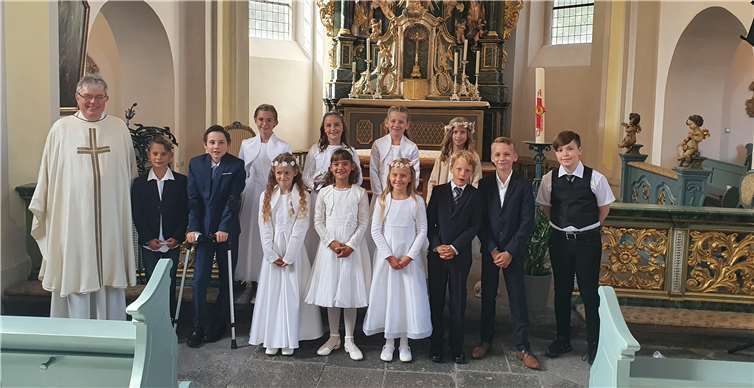Die Kommunionkinder aus Saffig.