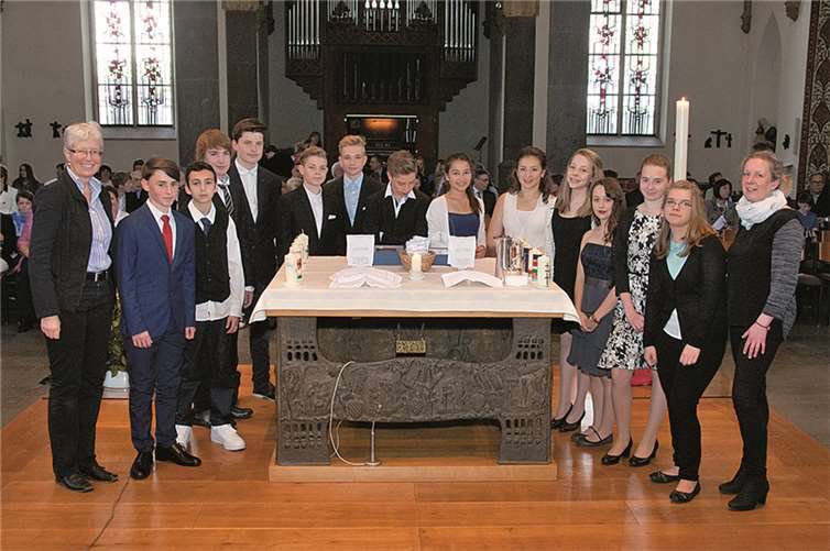 Die Konfirmanden von Samstag, 9. Mai. Flück