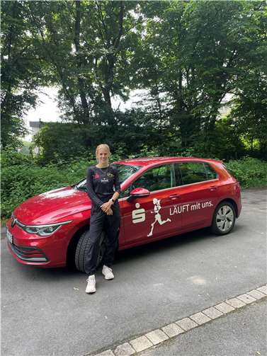 Die Kreissparkasse Ahrweiler ist ein Förderer der ersten Stunde von 800-Meter-Läuferin Majtie Kolberg.  Foto: : Kreissparkasse Ahrweiler/Marco Seydel