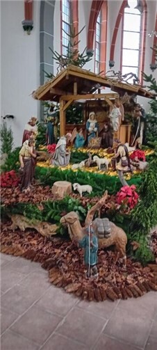 Die Krippe war mit 16 Figuren ausgestattet.  Foto: privat
