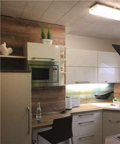 Die Küchendecke der Familie Pflug vor der Neugestaltung.