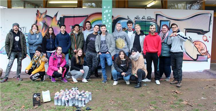 Die Künstler der Klasse 10a der Erich-Kästner-Realschule plus.privat