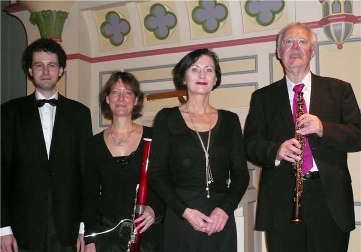 Die Künstler (v.li.n.re.): Thomas Schwarz, Ursula Blobel, Elisabeth Grandjean und Klaus Büschler.