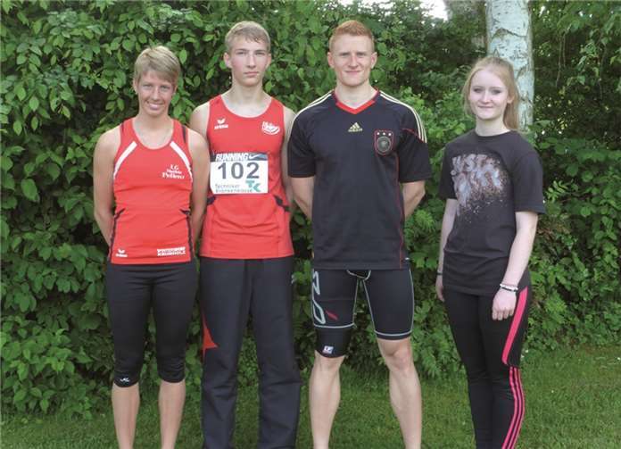 Die LG Athleten in Witlich, v.l.: V. Brachtendorf, A. Giese, S. Bandus und N. Bauer. privat