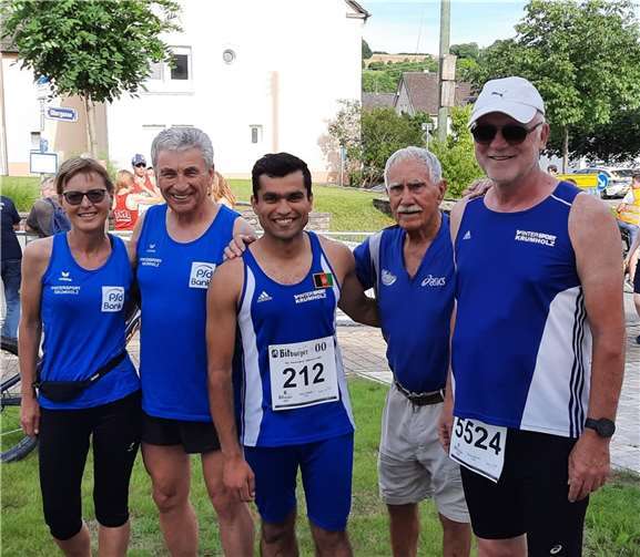 Die LG’ler in Oberweis (v.li. Elisabeth Waldorf, Klaus Jahnz, Raheb Rahimi, Jürgen Schlegel und Roland Wesche.  Fotos: privat