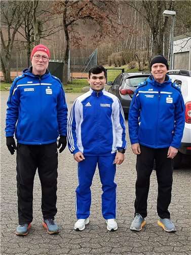 Die LG’ler v.li. Roland Wesche, Raheb Rahimi und Herbert Esper vor dem Start in Bad Ems.  Fotos: privat