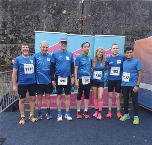 Die Läuferinnen und Läufer der LG Laacher See beim DEULUX-Lauf. Foto: privat