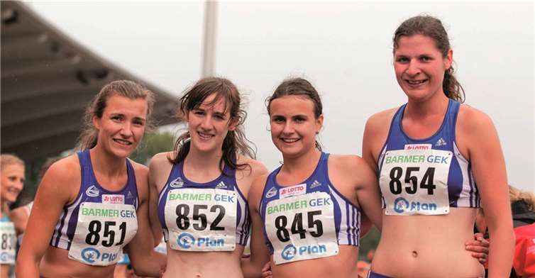 Die Läuferinnen (v. l.) Claire Selas, Anna-Lena Theisen, Saskia Heider und Alexandra Zündorf.  privat