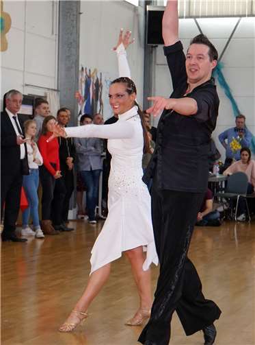 Die Landesmeister der Senioren I C Latein: Florian Riedel und Dr. Angelika Fiedler. C. Reichenbach