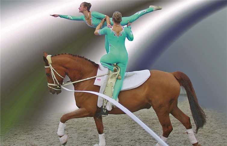 Die Landesmeisterschaft im Voltigieren findet in diesem Jahr in Kurtscheid statt. privat