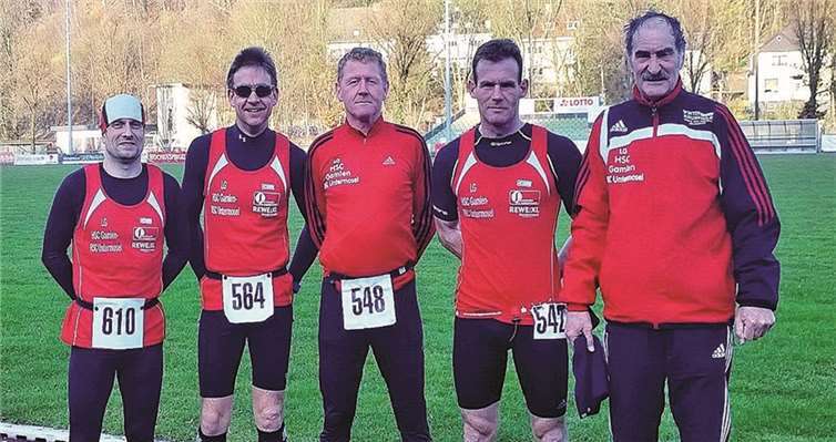 Die Lauf-Gruppe beim Winterlauf in Mayen. privat