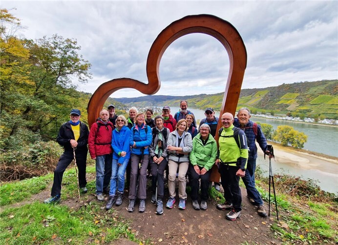Die Lauffreunde am Mittelrheinherz oberhalb von Osterspai.Foto: privat