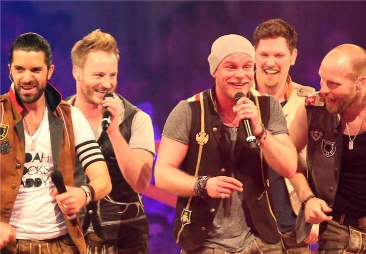 Die „Lederhosen-Rocker“ von voXXclub gehören zu den Top-Acts bei der Kölner Hüttengaudi 2020. Foto: D.S. Marketing