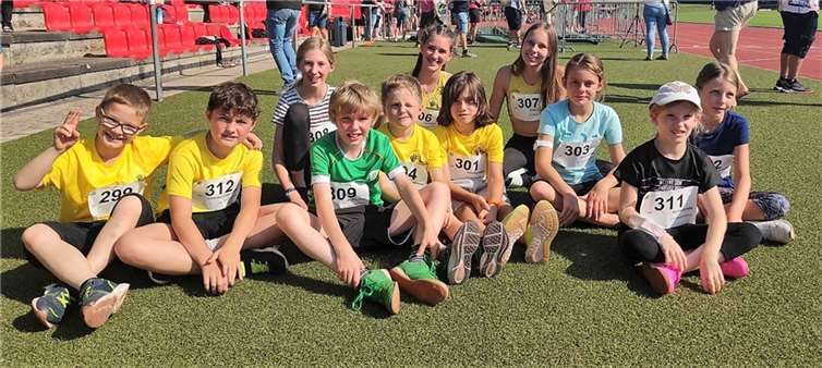 Die Leichtathletik-Kinder konnten sich über ihren ersten Wettkampf nach langer Pause freuen. Foto: privat