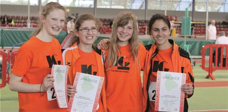 Die Leichtathletinnen aus Meckenheim waren zufrieden mit ihren Leistungen in Düsseldorf. privat