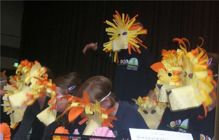 Die „Löwen“ beim Schulsingen.Foto: privat